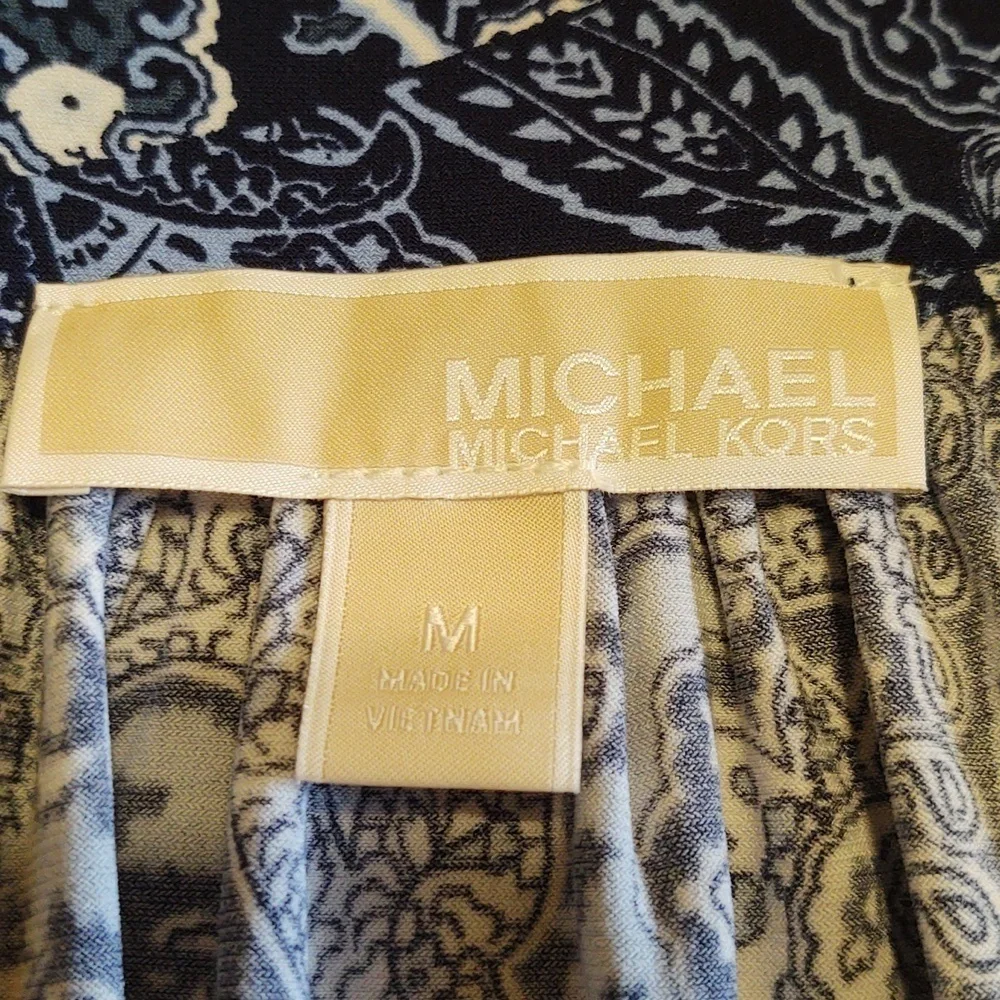 Michael Kors Women's Blue and White Smock Dress - Picture 4 of 7